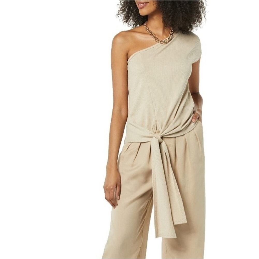 TEREA Women's Jade One 
Shoulder Tie Front Top